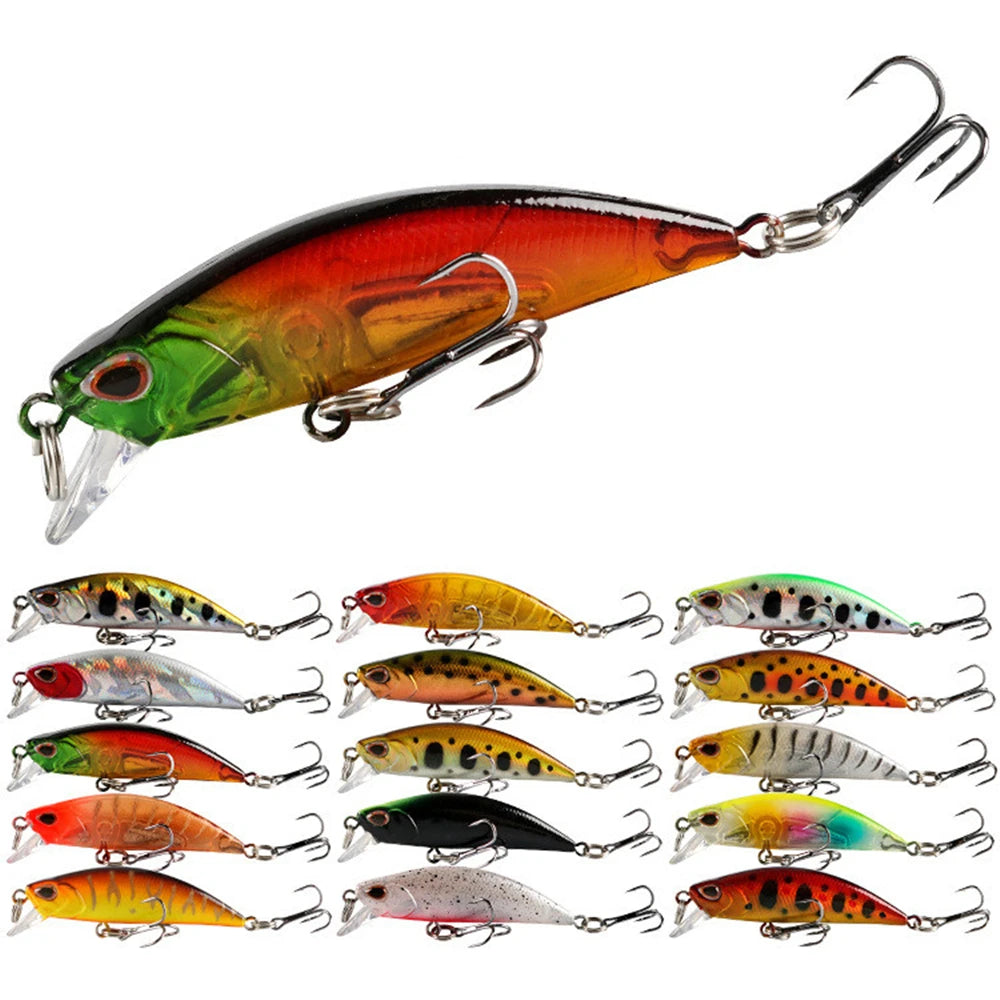 Mini Sinking Minnow Wobblers Fishing Lures 5.5cm 5g