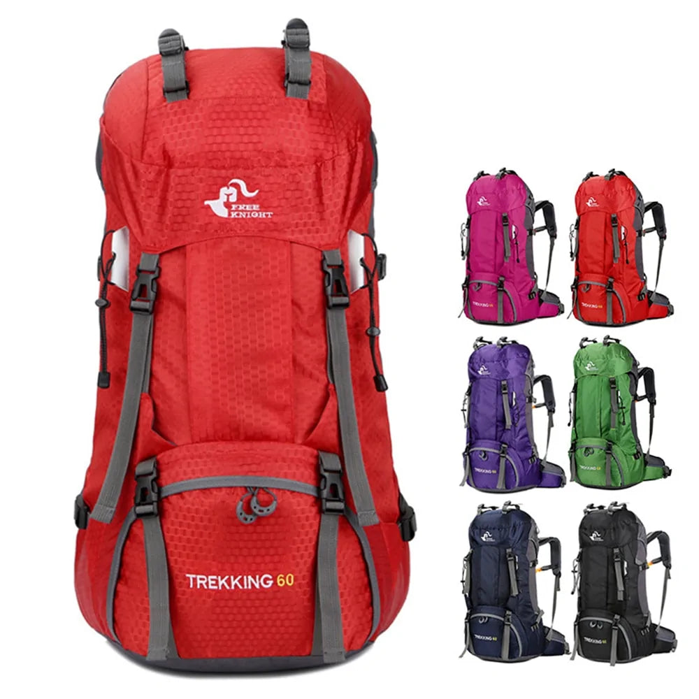 TrekKING Camping Backpack with Rain Cover