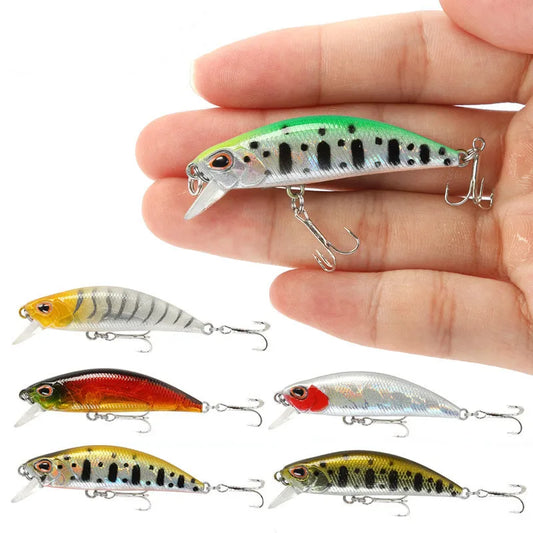 Mini Sinking Minnow Wobblers Fishing Lures 5.5cm 5g