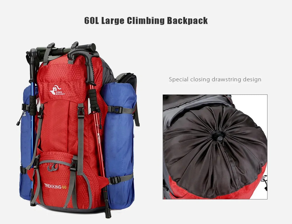 TrekKING Camping Backpack with Rain Cover