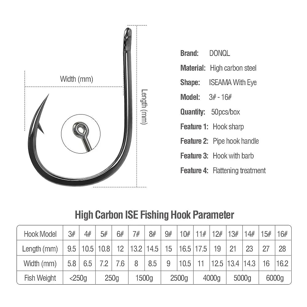 Fishing Hooks Set (50pc)